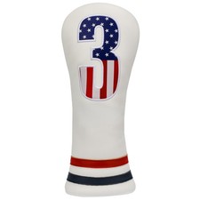 3 Fairway Wood Head Cover - USA Stars and Stripes Fairway Headcover for 3 Woo...