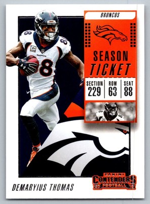 2018 Panini Contenders Demaryius Thomas Denver Broncos #71
