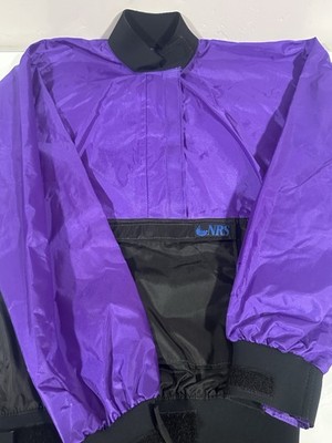 NRS Dry Top Paddling Jacket Purple/Black 100% Nylon Neoprene Trim USA