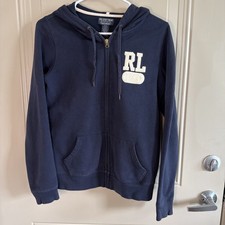 Polo Jeans Company Ralph Lauren Medium Full Zip Hoodie Fleece Logo vintage