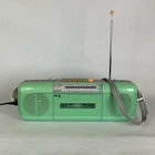 Vtg 1980s Sharp Stereo Radio Cassette Recorder Boombox QT-50(GR) Seafoam Green