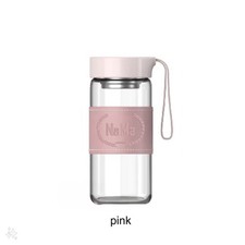 NaMa Borosilicate Glass Water Bottle Heat Resistant Hot and Cold Drink Flask