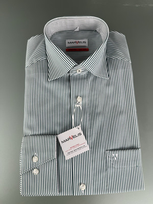 Marvelis Herren Hemd Gr. 39 grün-gestreift Comfort-Fit (29016445)