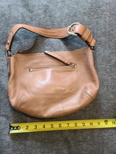 Coach Tan Shoulder Bag with Adjustable Strap Zip Closure