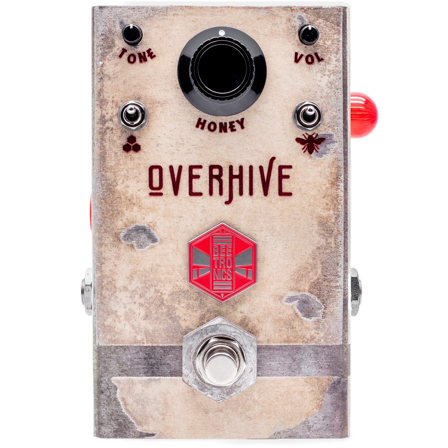 Педаль овердрайва Beetronics FX Overhive со средним коэффициентом усиления