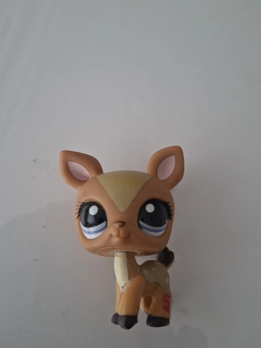 LITTLEST PETSHOP LPS #1677 HASBRO BICHE FAON DAIM DEER BEIGE MARRON YEUX VERT