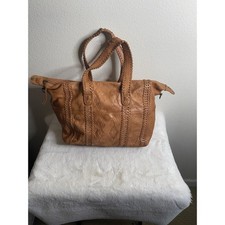 Day & Mood Tan Leather Hobo Shoulder Bag with Braided Strap — listing 2