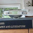 Vintage Murano Alfredo Barbini Italian Clear Art Glass Floating Bowl Ashtray