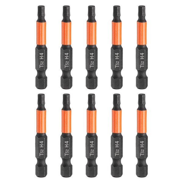 "10X Sechskantbit 4Mm H4 1/4\" 50Mm S2 FüR Schlagschrauber"-image