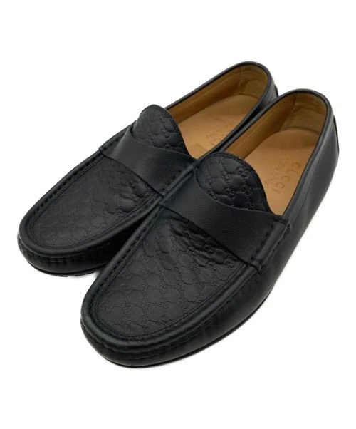 Chaussures de conduite homme Gucci cuir noir pointure 6,5 Italie