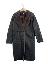 MANGO CASUAL Cappotto in ecopelle Donna Cappotto Taglia IT 38 nero stile casual