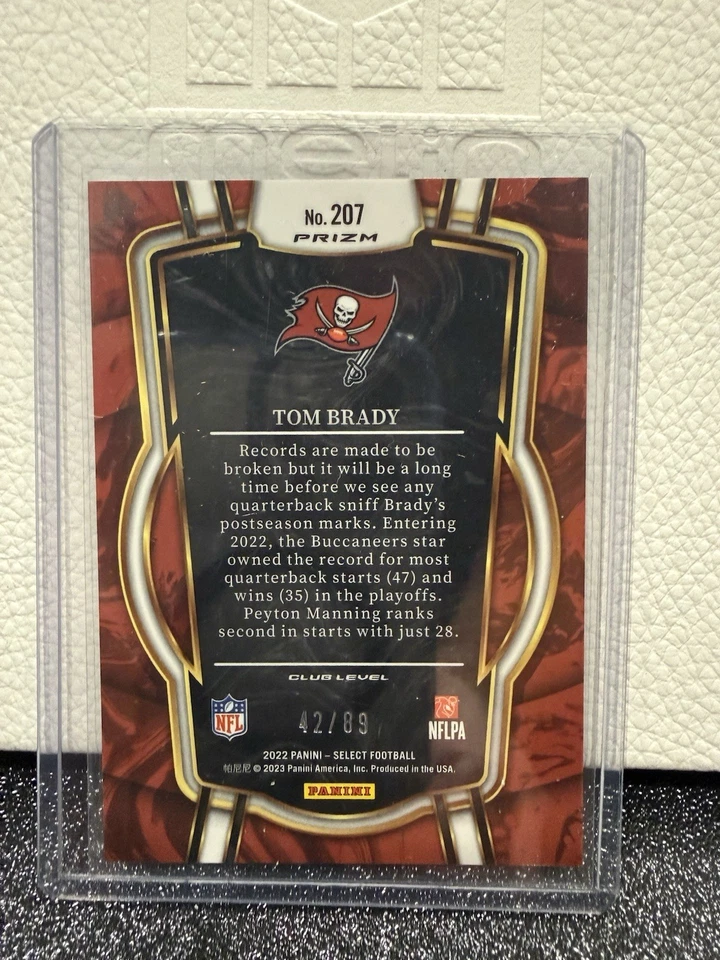 2022 Panini Select Tom Brady Dragon Scale Prizm /89 - Image 2 of 3