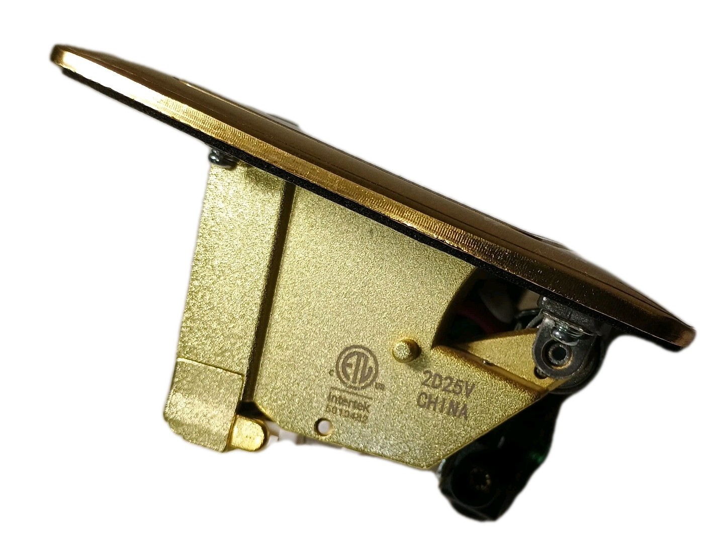 Leviton PFTR2 0BR Brass Pop-Up Floor Box 20 Amp 125V Tamper-Resistant Outlet