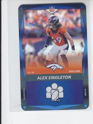 2024 NFL UNO Elite Core ALEX SINGLETON Blue Foil SP Broncos #156