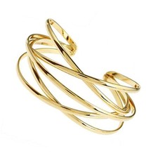 1PCS Cuff Bangle Bracelet for Women Open Wide Wire Bracelets Gold Wrist Cuff Wra