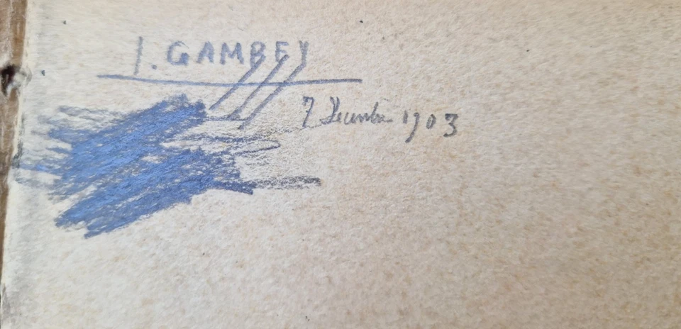 Carnet original de 81 dessins Crayon de Léon Gambey- Signé daté 1903 Études - Photo 2/4