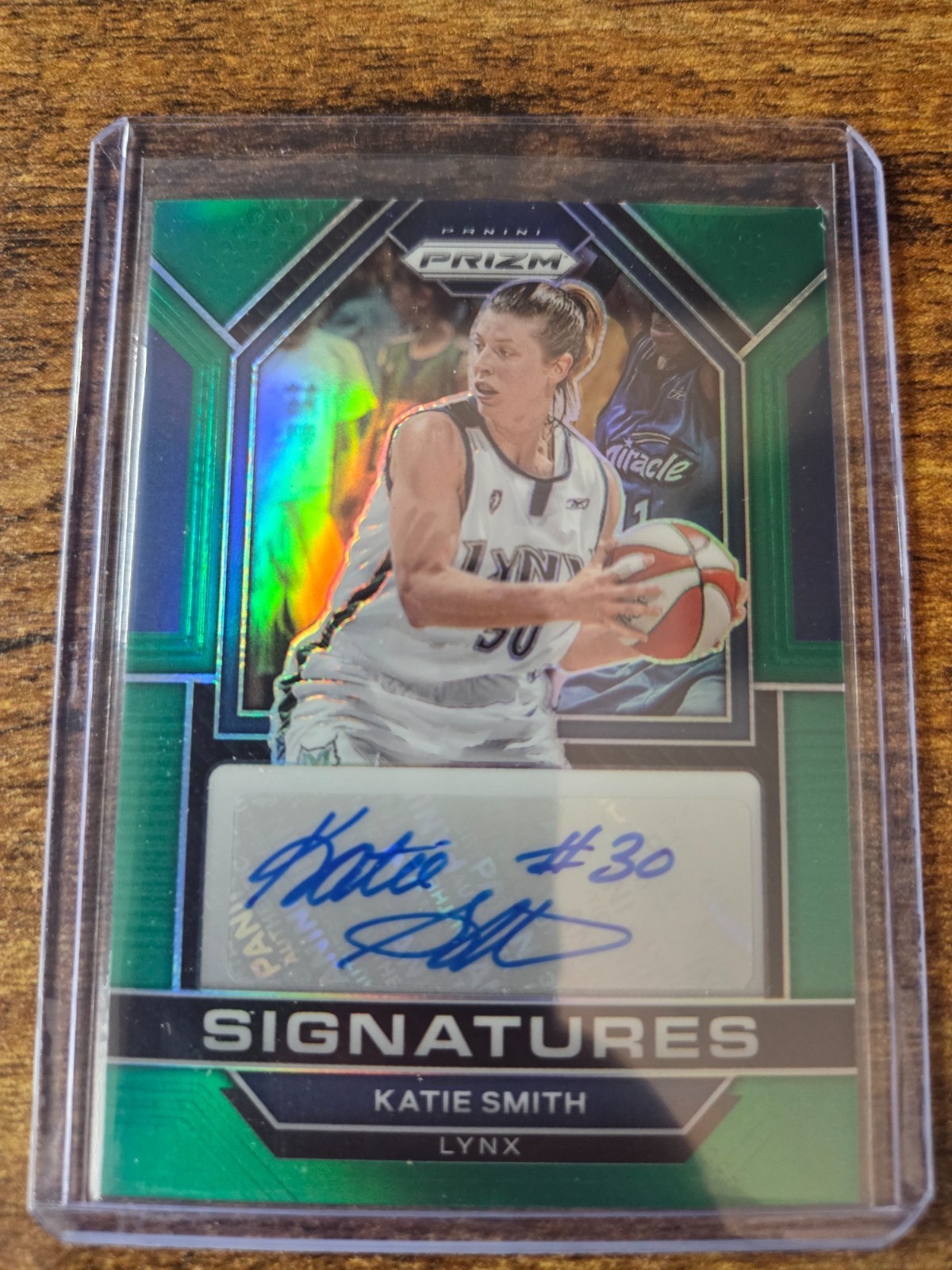 2023 Panini WNBA Prizm Katie Smith Green Prizm Signatures Auto #SG-KSM Lynx