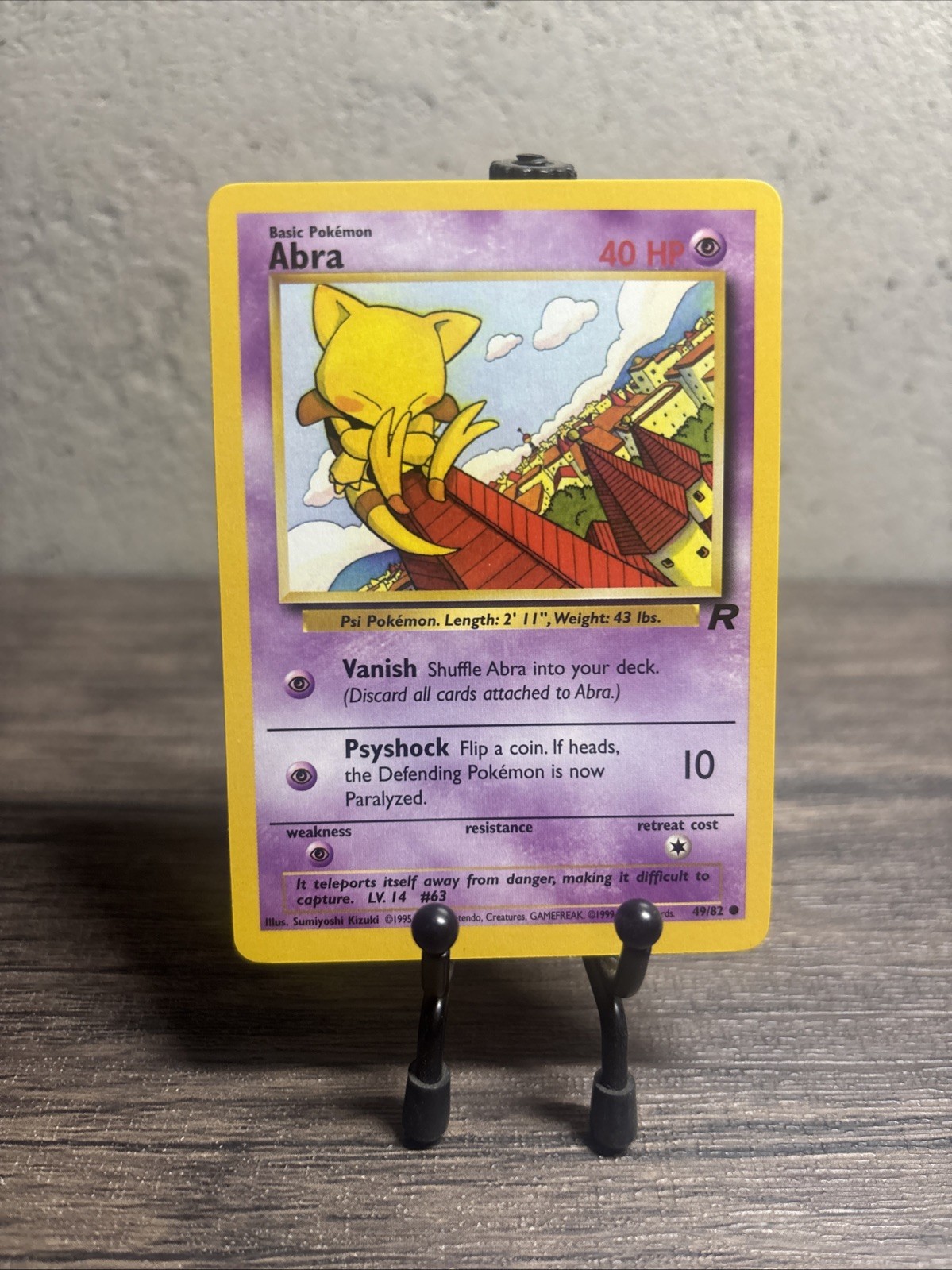 Abra 49/82 Team Rocket Regular Common-Vintage-Pokemon TCG-Fast Shipping-NM!!