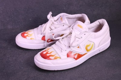 Vans Sneaker Lowland Flame Comfy Cush Skater weiß Gr. 41  Leder Canvas BC1887