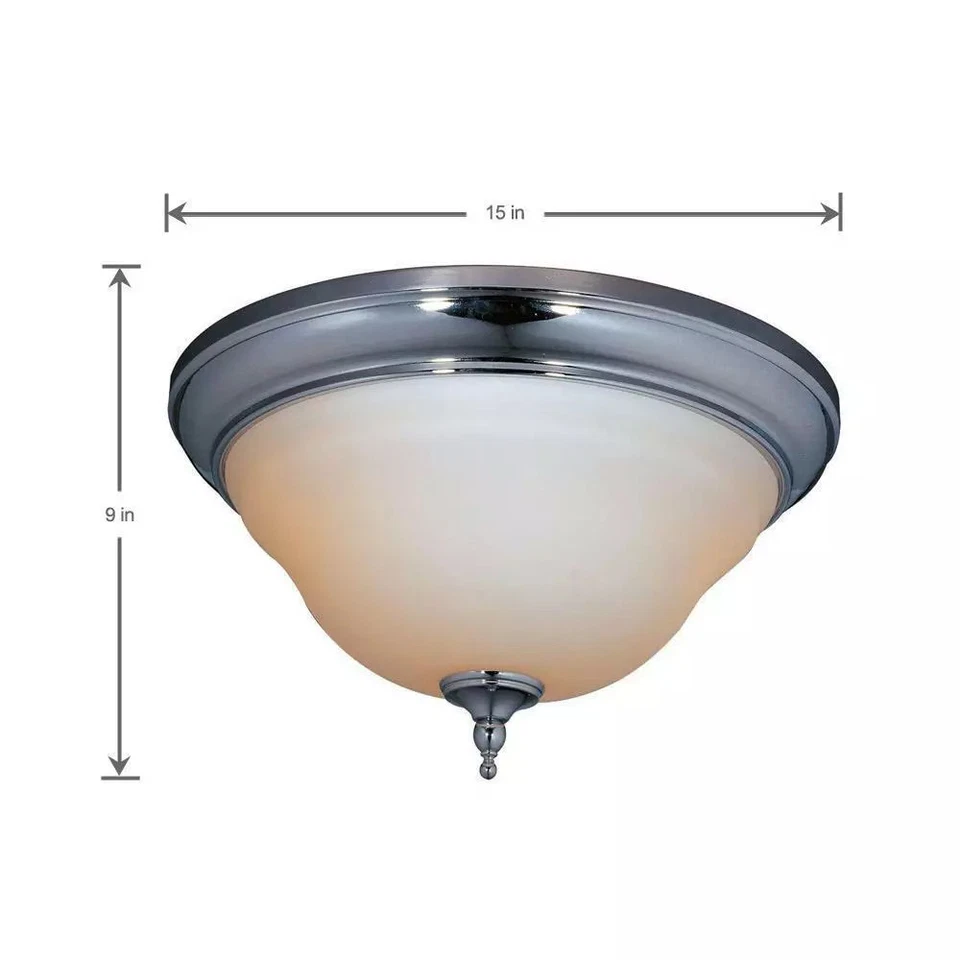 Montpelier Bath Collection 2-Light Chrome Ceiling Flush Mount - Image 4 of 4
