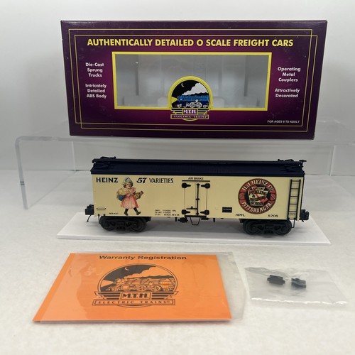 MTH Premier 20-94331 Heinz Girl In Pink 36’ Wood Reefer O Gauge #5705 New - Picture 2 of 15