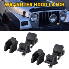 Strong Hood Lock Pins Latch Hood Latches Kit Catch Fit Jeep Wrangler TJ 1997-06