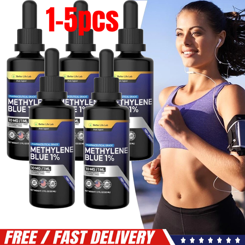 1-5X Methylene Blue Pharmaceutical Grade - Methylene Blue 1% - Liquid Drops 50ML