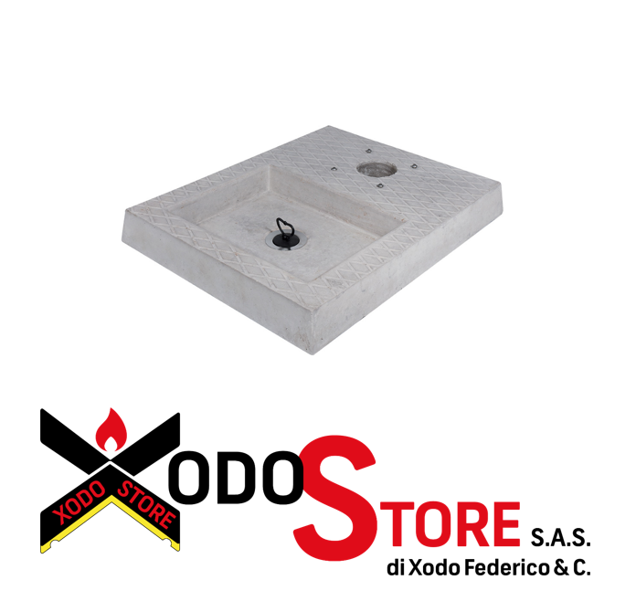 Base in cemento 40x40 cm BEL FER 42/BSC/4 per fontane