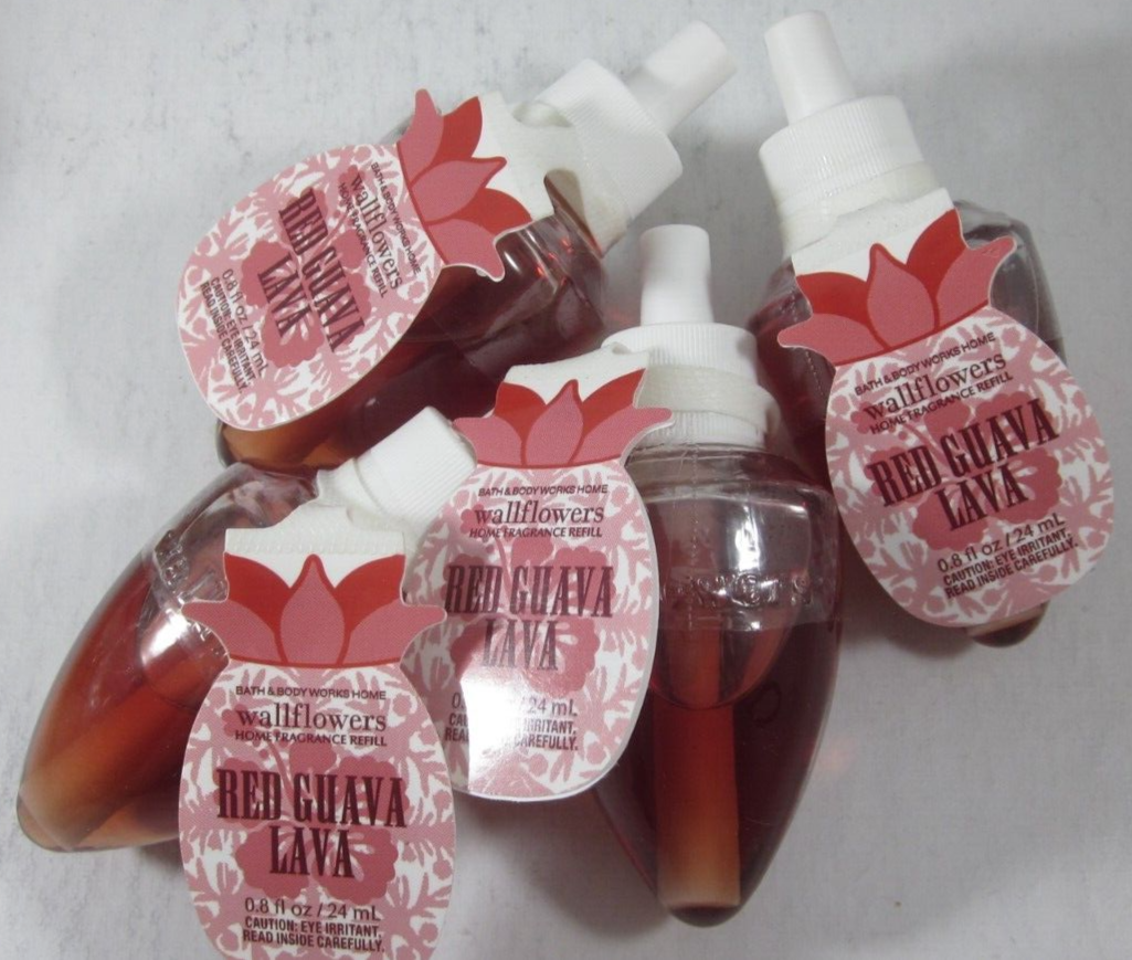 4 Bath & Body Works Wallflower Refill Bulb Red Guava Lava