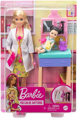 Barbie Doll Careers Playset PEDIATRICIAN Kid's Baby Doctor
