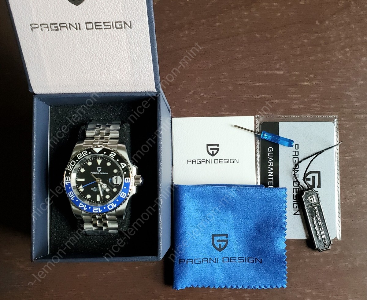 【値下げ】パガーニデザイン ＧＭＴマスターのオマージュ・カスタム ＮＨ３４ Pagani Design GMT NH34 Automatic Watch Batgirl Batman Blue