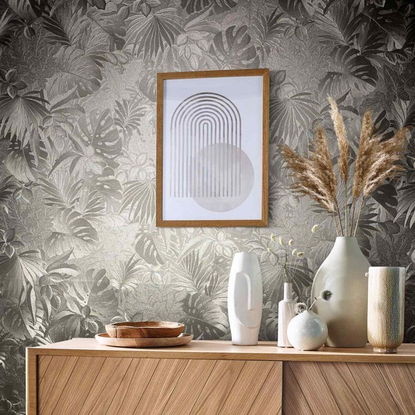 Tapete Vlies BläTter Dschungel Metallic Gold Botanica 33303 (5,90€/1Qm)-image