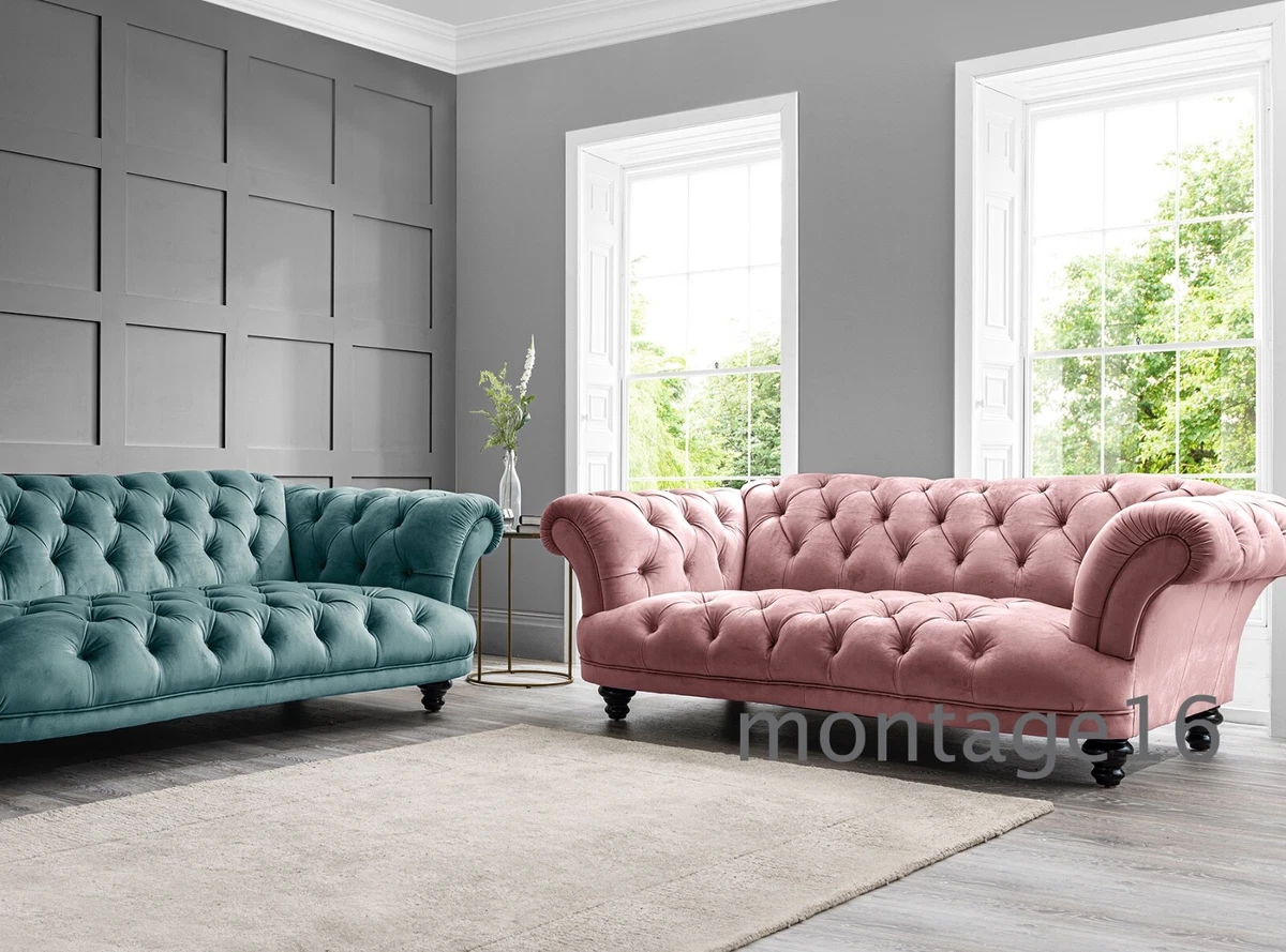 Bespoke Judge Oskar Button Back Seat Chesterfield Lilac Pink