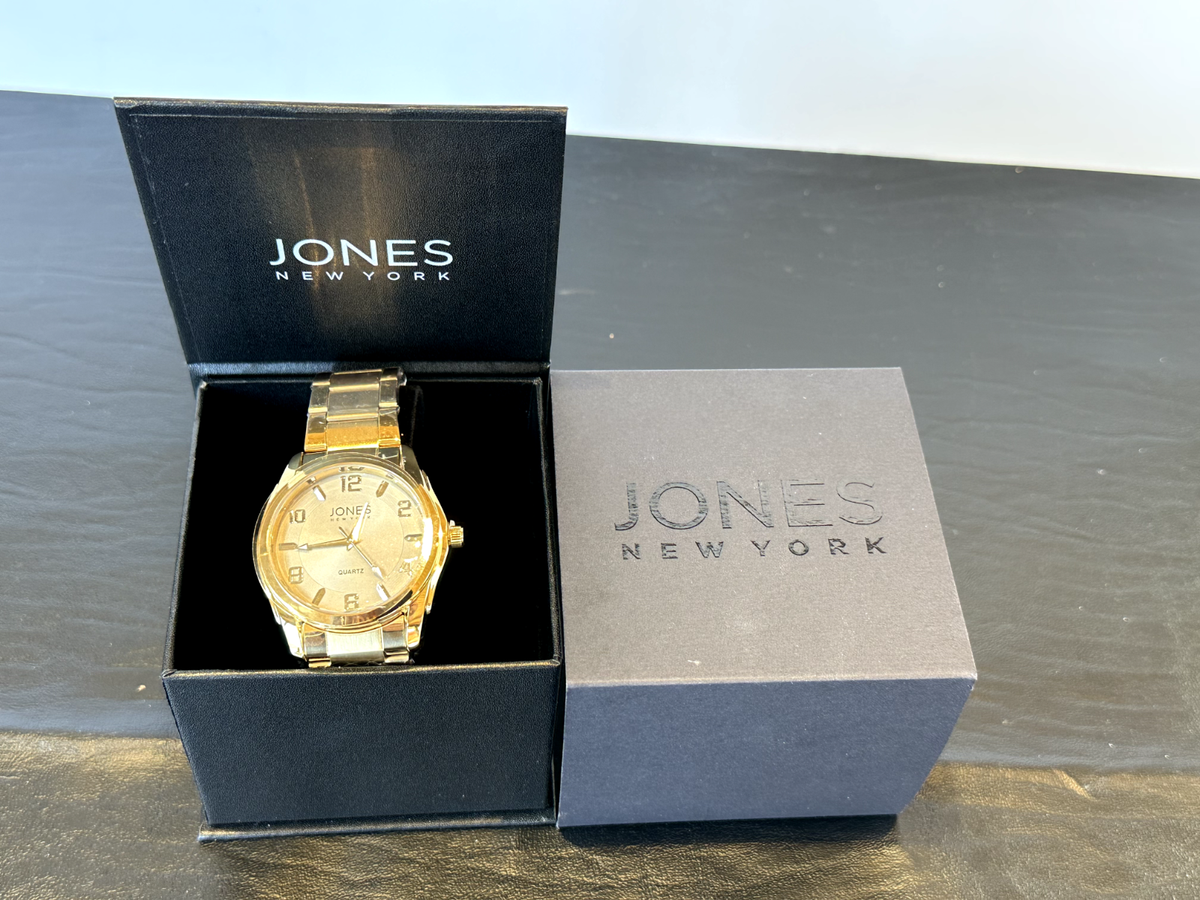 NIB Jones New York Mens Quartz Watch JNYW1919M Gold watch