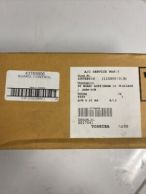 Toshiba Carrier PCB Assembly 43T69906. 1105995013.  New Item, Sealed Package.