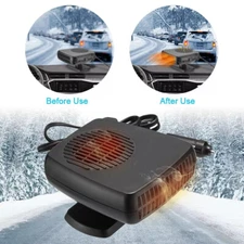 12V Car Heater, Portable Defroster & Defogger for Windshield, Fast Heating 80W