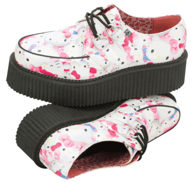 T.U.K. Tuk Shoes Creepers Hello Kitty Kawaii Japan Coquette Bow Y2K Size 7 US