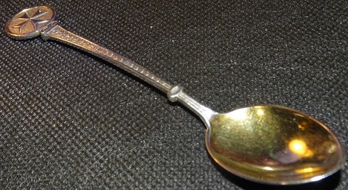 1895 Russian Cross Saint George 4 1/2" 800 Sterling Souvenir Spoon - Picture 4 of 5