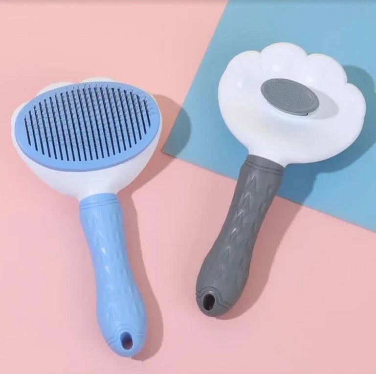 Depiladora para mascotas perro gato peine aseo masaje deshedding cepillo autolimpiante, Foto 2 de 3