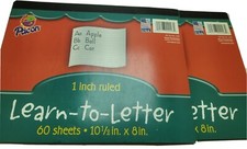 2 Learn to Letter Writing Tablet 60 Sheets Grades PK-1 1" Ruled 10.5" x 8" 2448