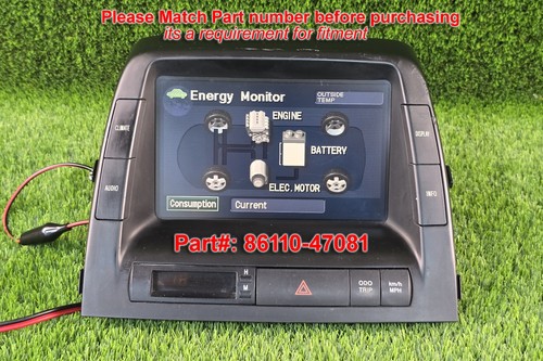 Toyota Prius Hybrid 2006-2009 Radio Dash Info Display 86110-47081 oem used