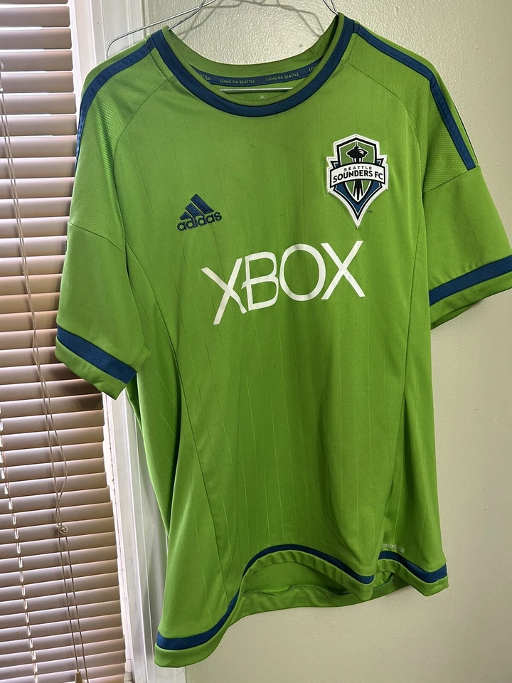Seattle Sounders FC  Home Green Large XBOX Jersey MLS L Blue - Image 2 of 2