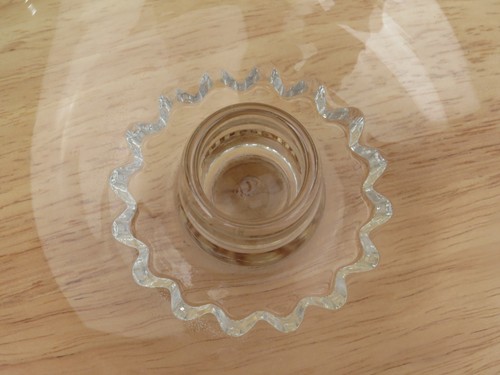 Vintage Bobeche Glass LARGE Scalloped Edge Chandelier - 6in Top Diameter R - Picture 3 of 5
