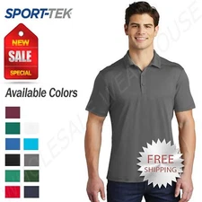 Sport-Tek Mens Dri-Fit 3-Button Placket UV Protect Polo T-Shirt M-ST520