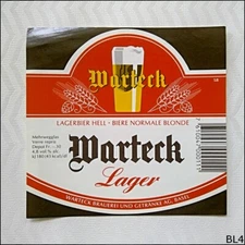 Warteck Brauerei Lager Beer Label (BL4)