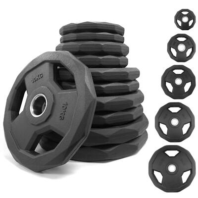 Tri Grip olympische Gewichtsplatten Gusseisen Gummi umhüllt 2'' 2 Zoll Langhantel Gewicht
