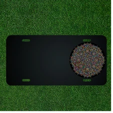 Custom Personalized License Plate With Add Names To Colorful Creative Circle NEW