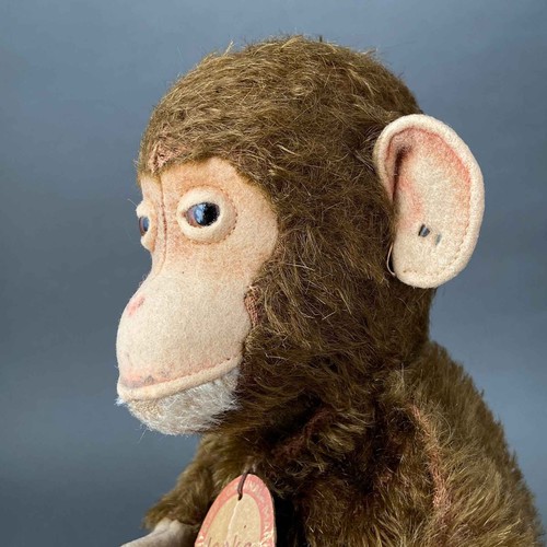 Rare marionnette à main singe STEIFF Jocko ~ jouet ancien chimpanzé mohair allemand années 30 - Photo 5 sur 11