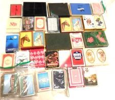 38 Decks Playing Cards Advertising Animals Casino ships horses Airlines VTG ad