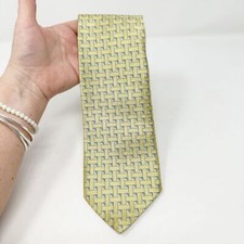 Robert Talbott Best of Class Silk Yellow Blue Tie Made in U.S.A.